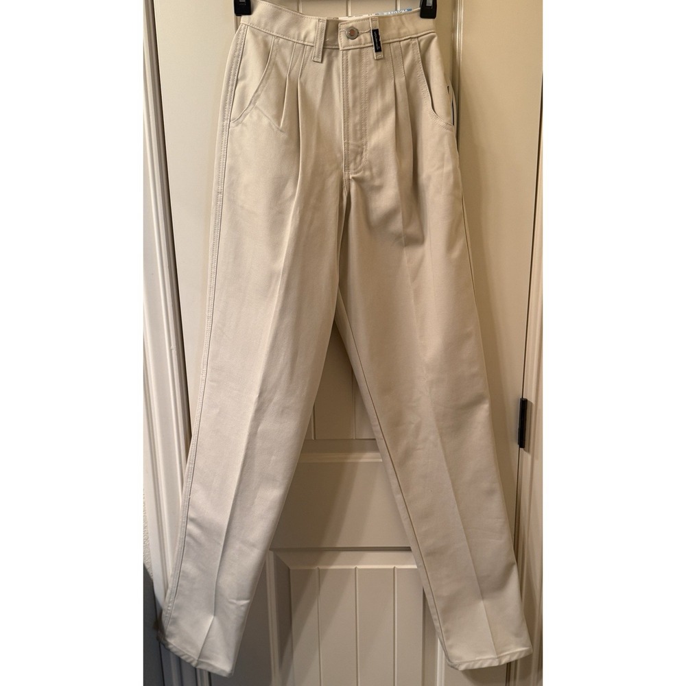 Vtg 90s Rockies TZR High Waist Trousers Jeans Khaki NWT Deadstock 1/2 L